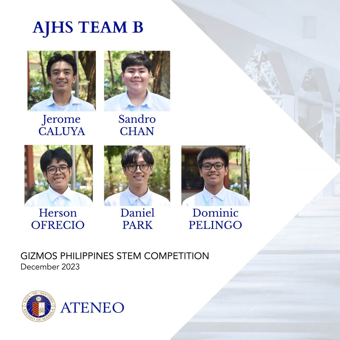 the Category 3 gold medalists 