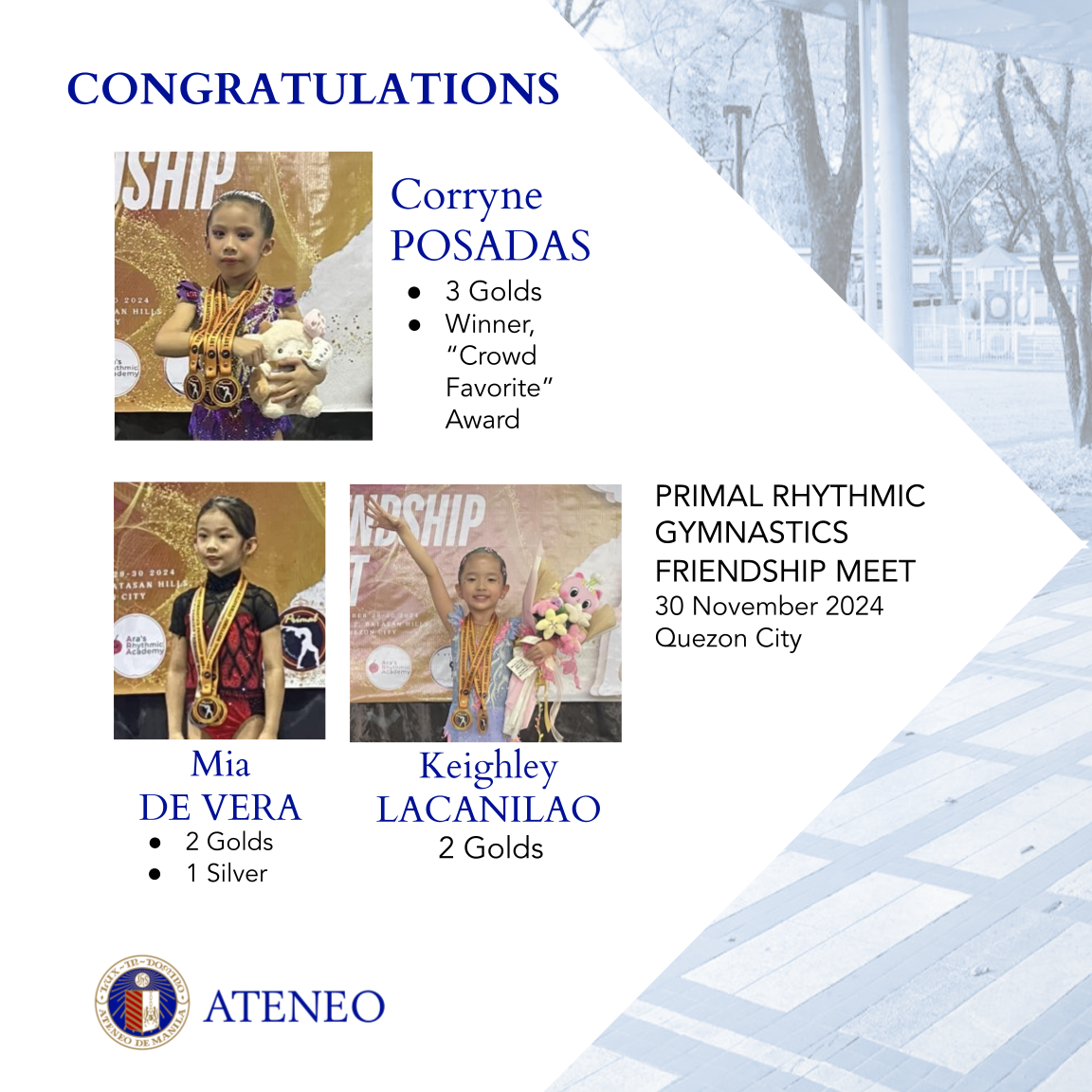 Corryne Posadas, Mia De Vera, Keighley Lacanilao