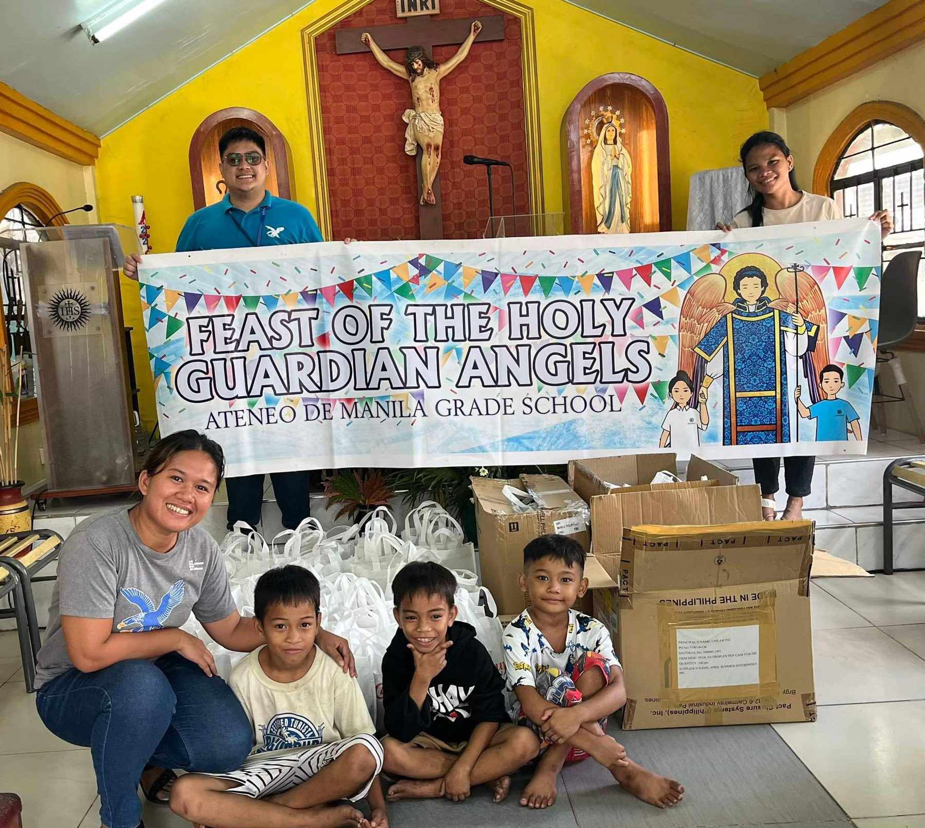 The packs were received at Caloocan Mission Centre on 2 October 2024  