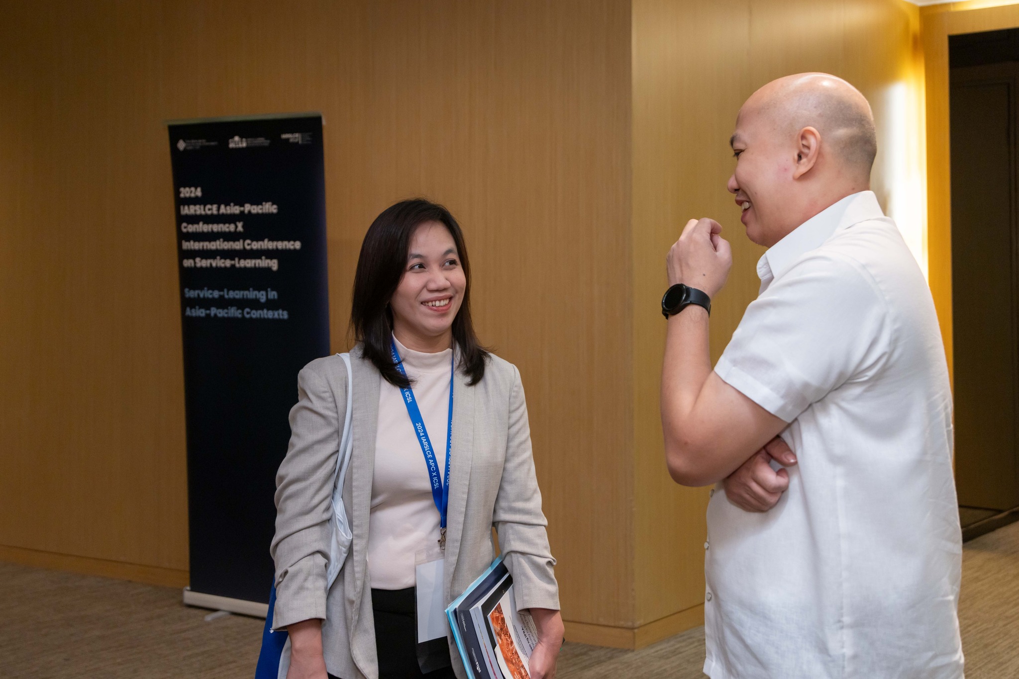 Ms. Dickel Dagoc with Mr. Quilala, who is from University of the Philippines and is a member of the group that organized the conference  