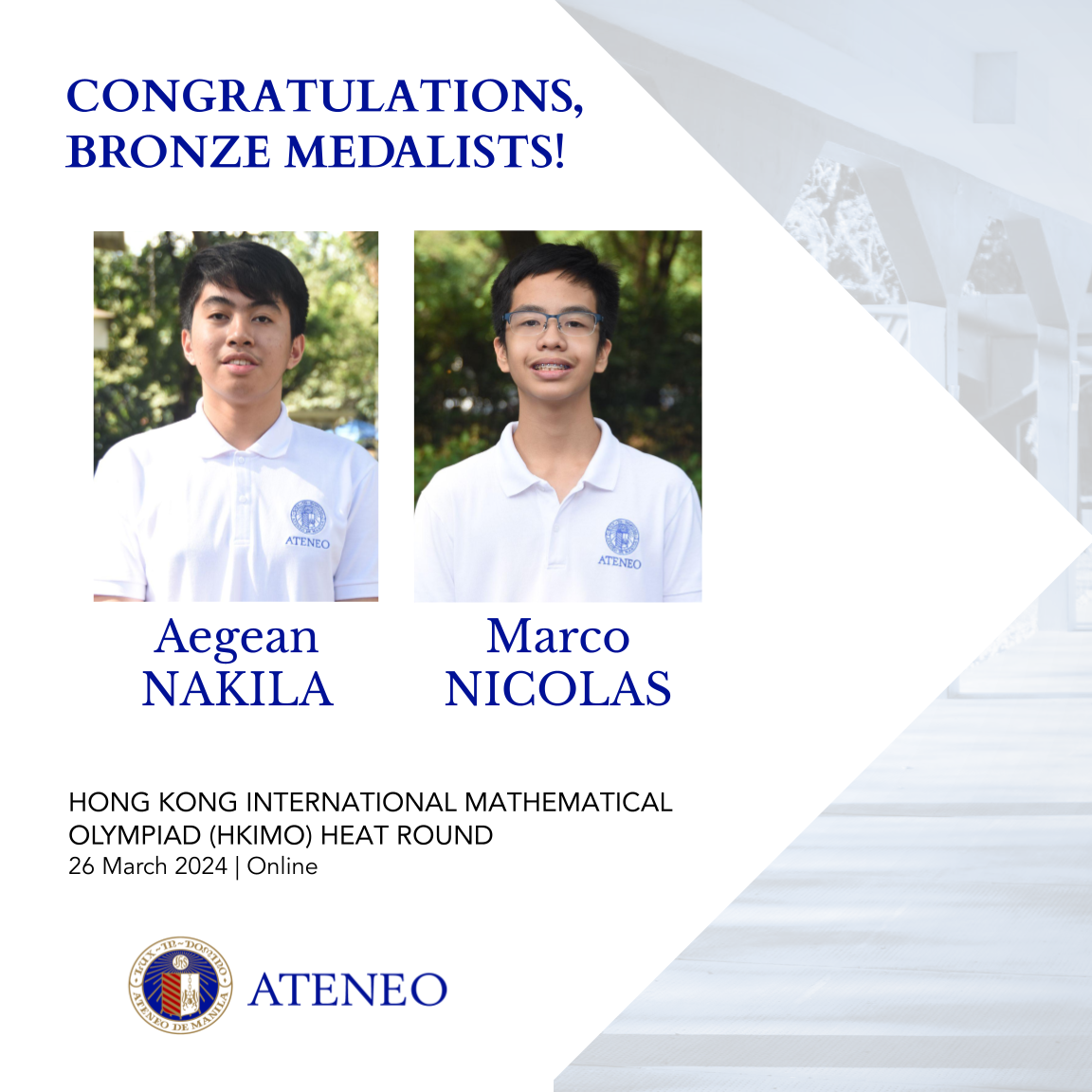 HKIMO Heat Round 2024 Bronze medalists    