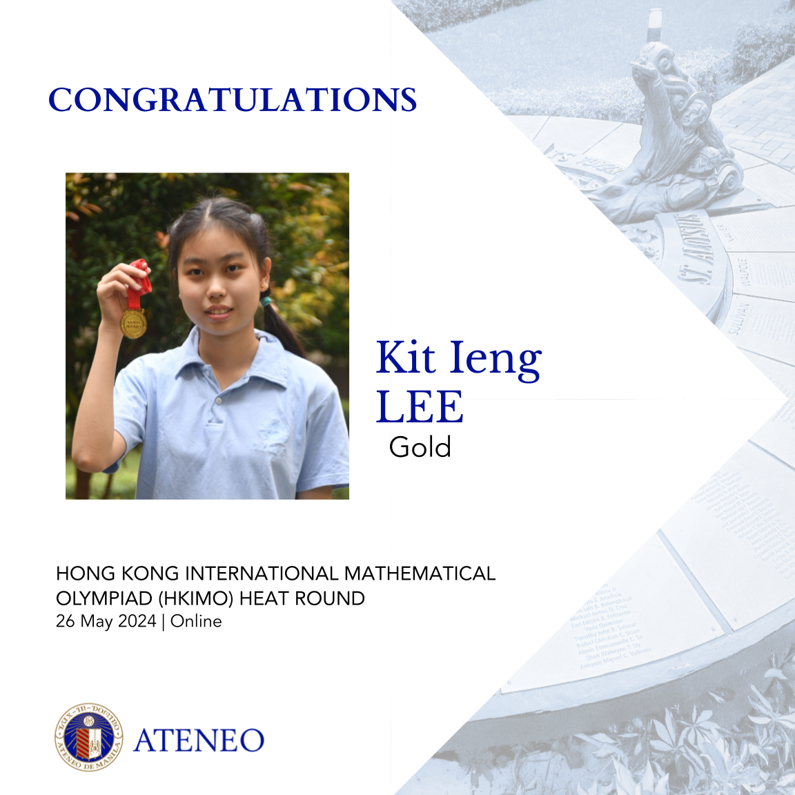 HKIMO 2024 Heat Round Gold Kit Ieng Lee  