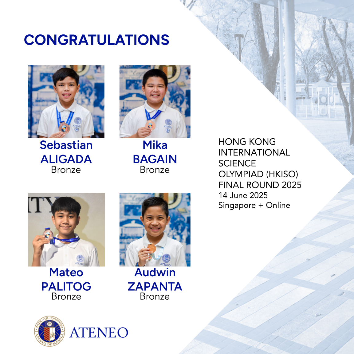 Mateo Palitog Mika Bagain Sebastian Aligada Audwin Zapanta