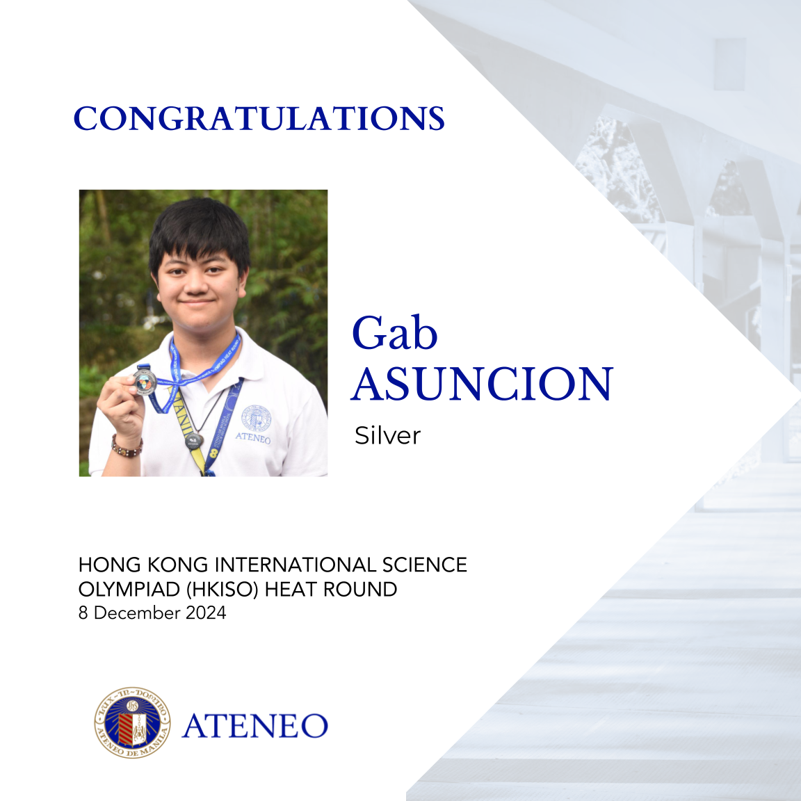 HKISO heat round silver winner Gab Asuncion 