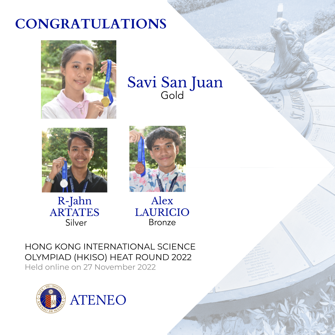 ASHS' HKISO medalists for the PH round