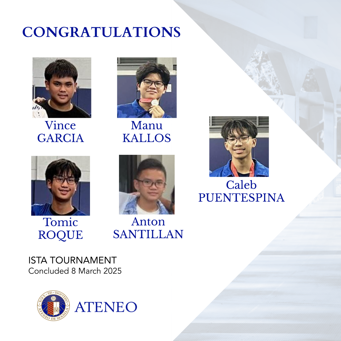 Manu Kallos Vince Garcia Caleb Puentespina Anton Santillan Tomic Roque  