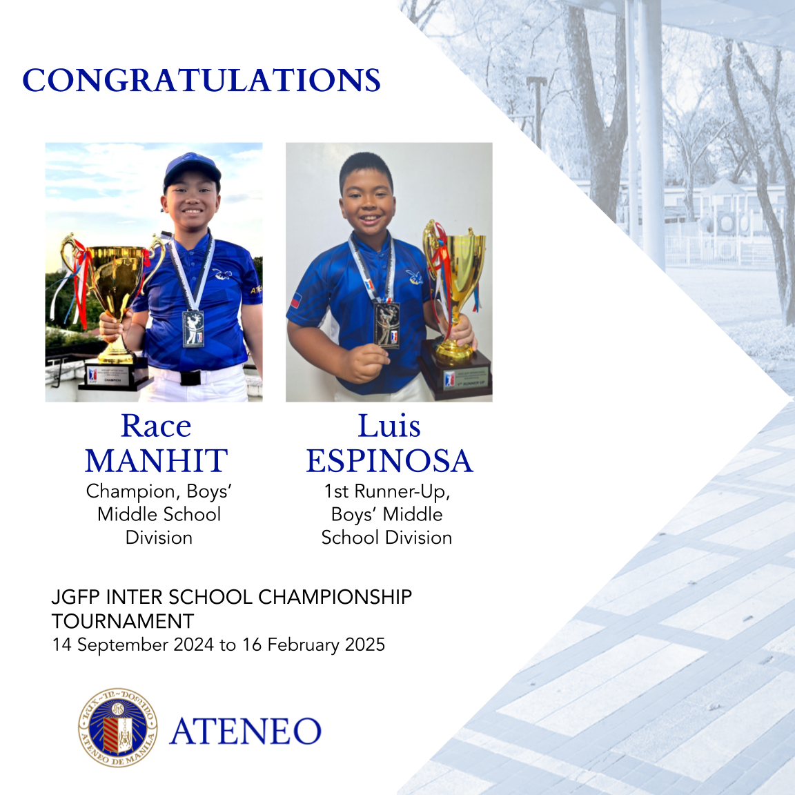 Race Manhit and Luis Espinosa 