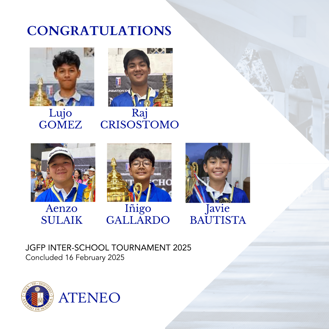 The JGFP JHS champions