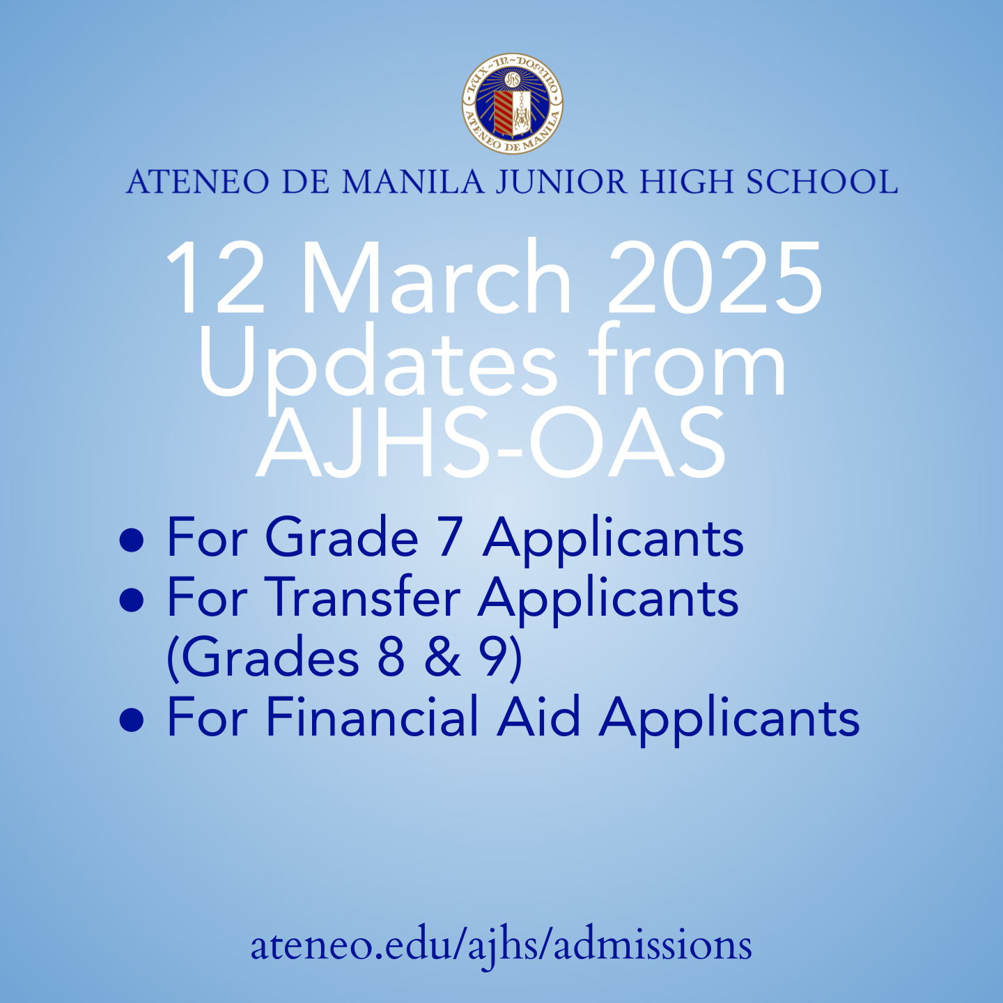 12 March 2025 Updates from AJHS - OAS 