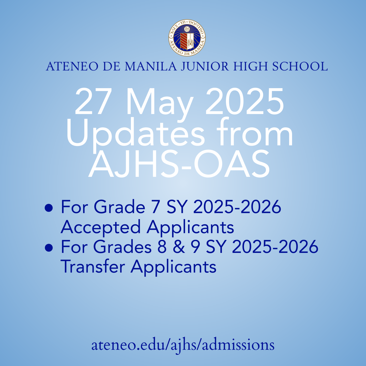 27 May 2025 Updates from AJHS-OAS 