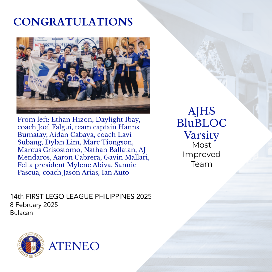 BluBLOC varsity team slide 1 