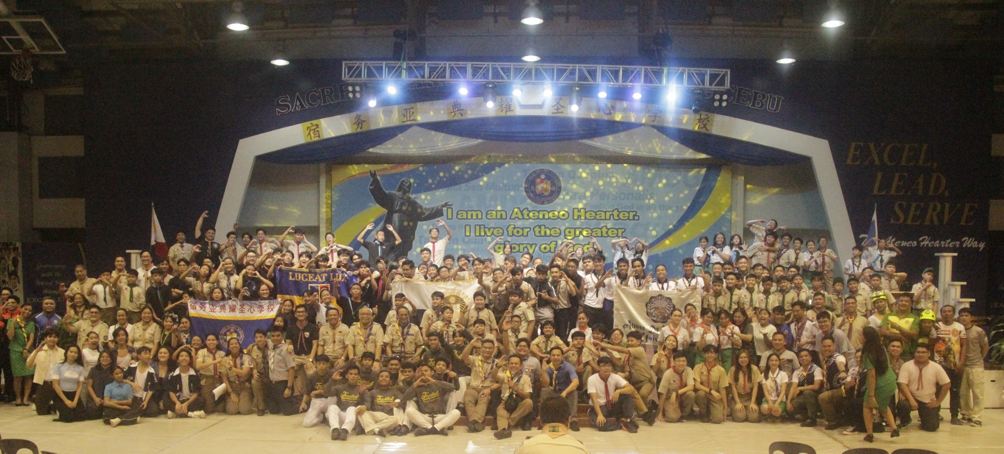 Participants of the first ever Jesuit Schools Scouting Network (JSSN) Camp pose for posterity 