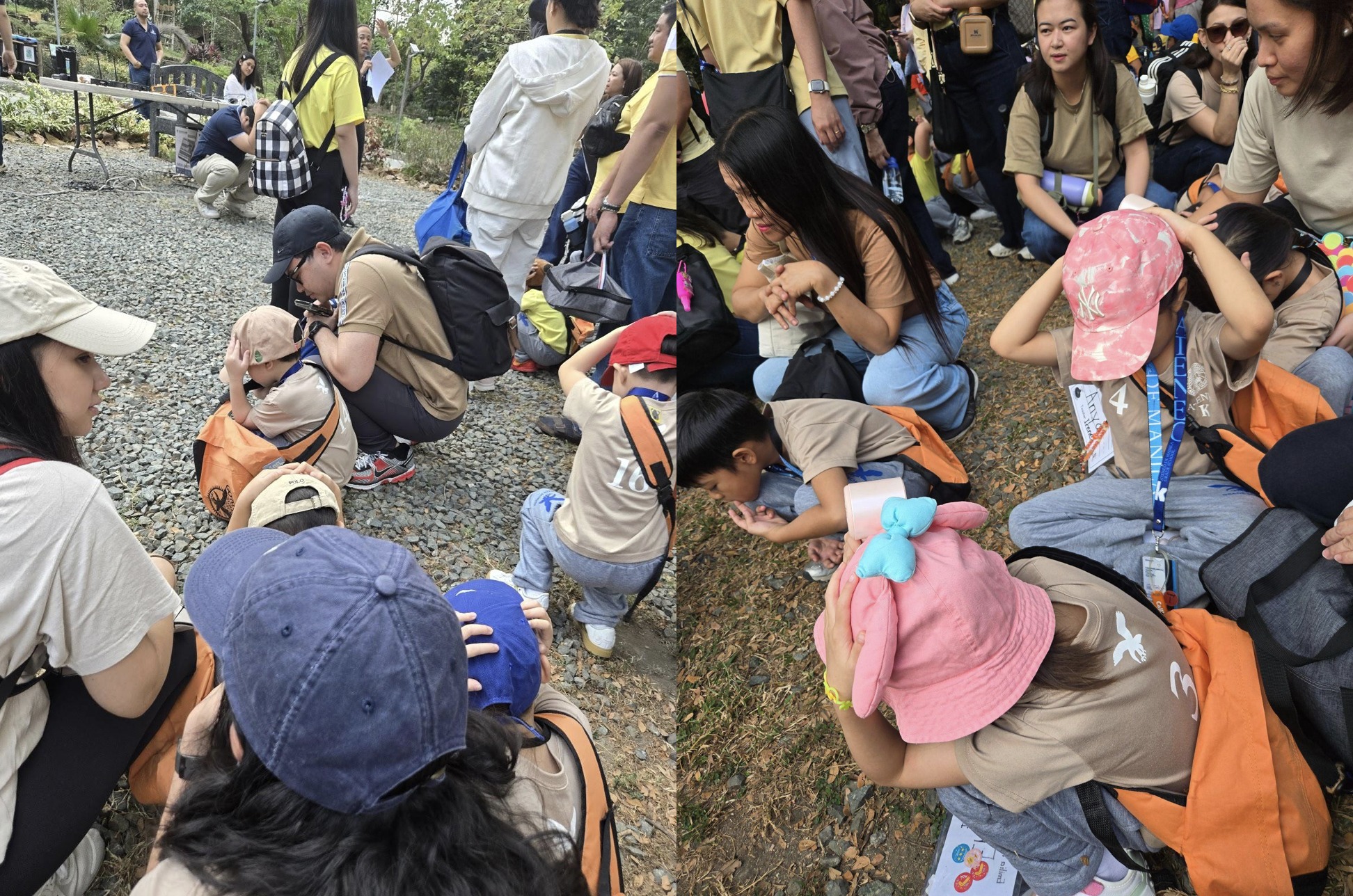 Learning to stay safe during emergencies even in the forest. (Photo courtesy of Mia Joseph-Araga)