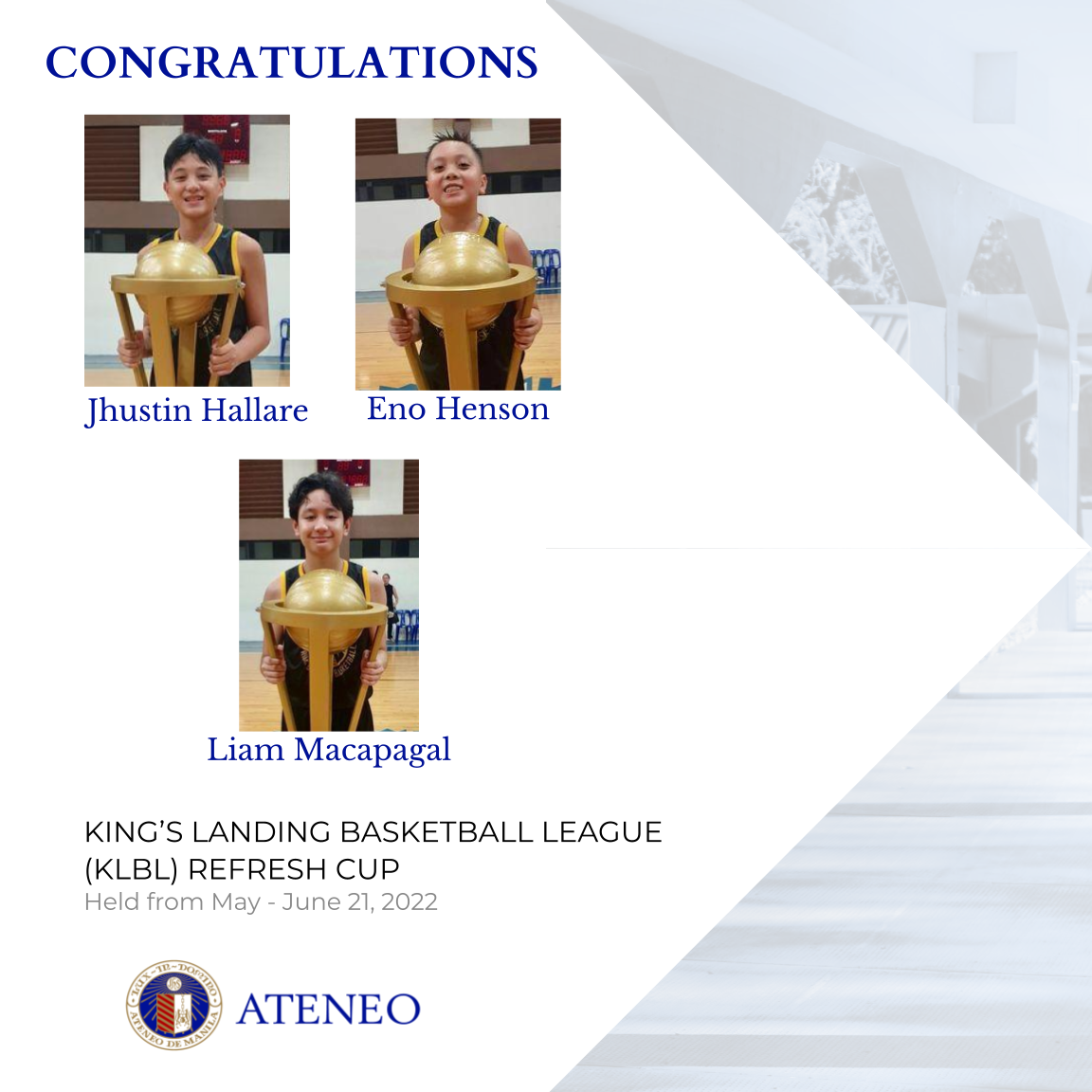 Jhustin Hallare, Eno Henson, Liam Macapagal