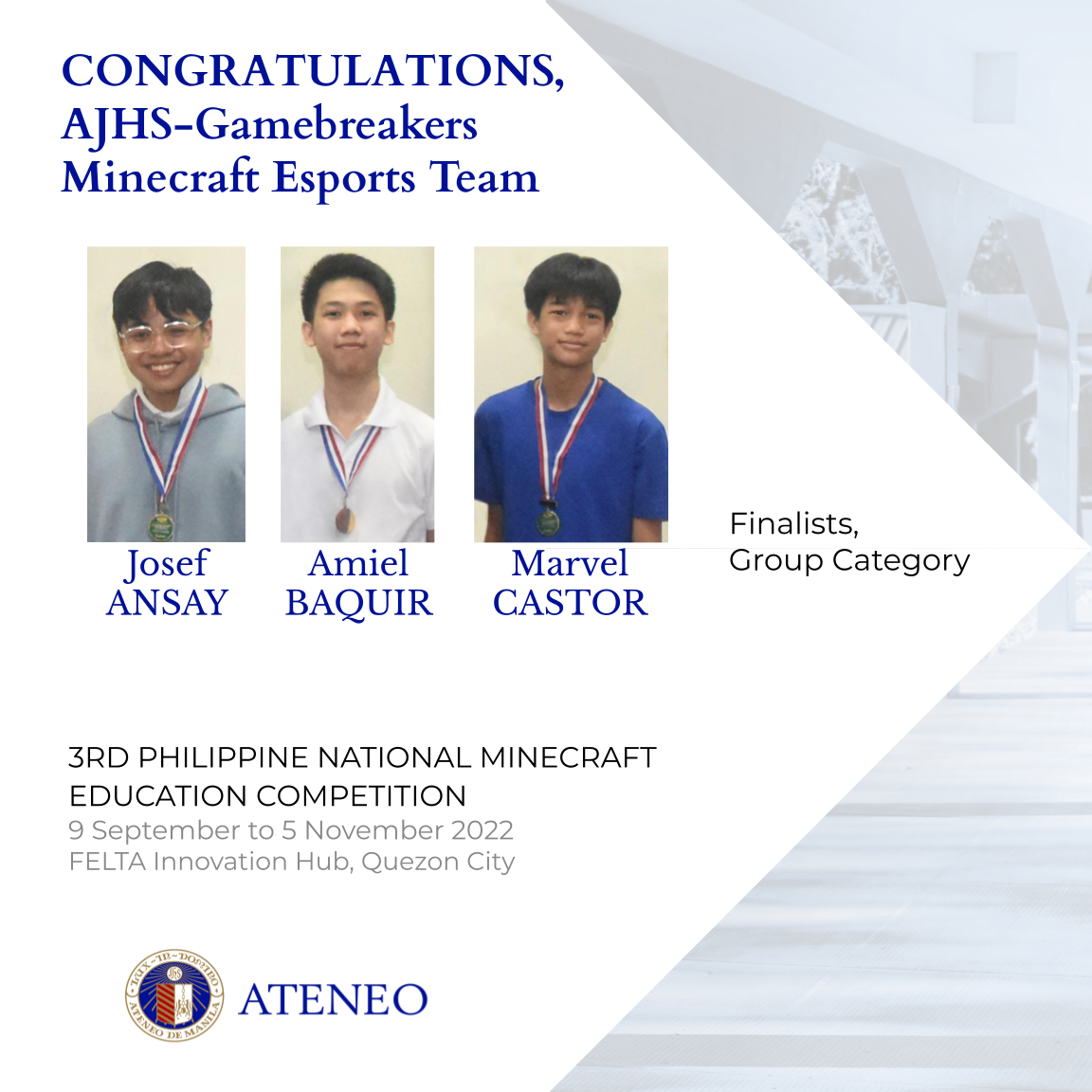 The group category finalists 