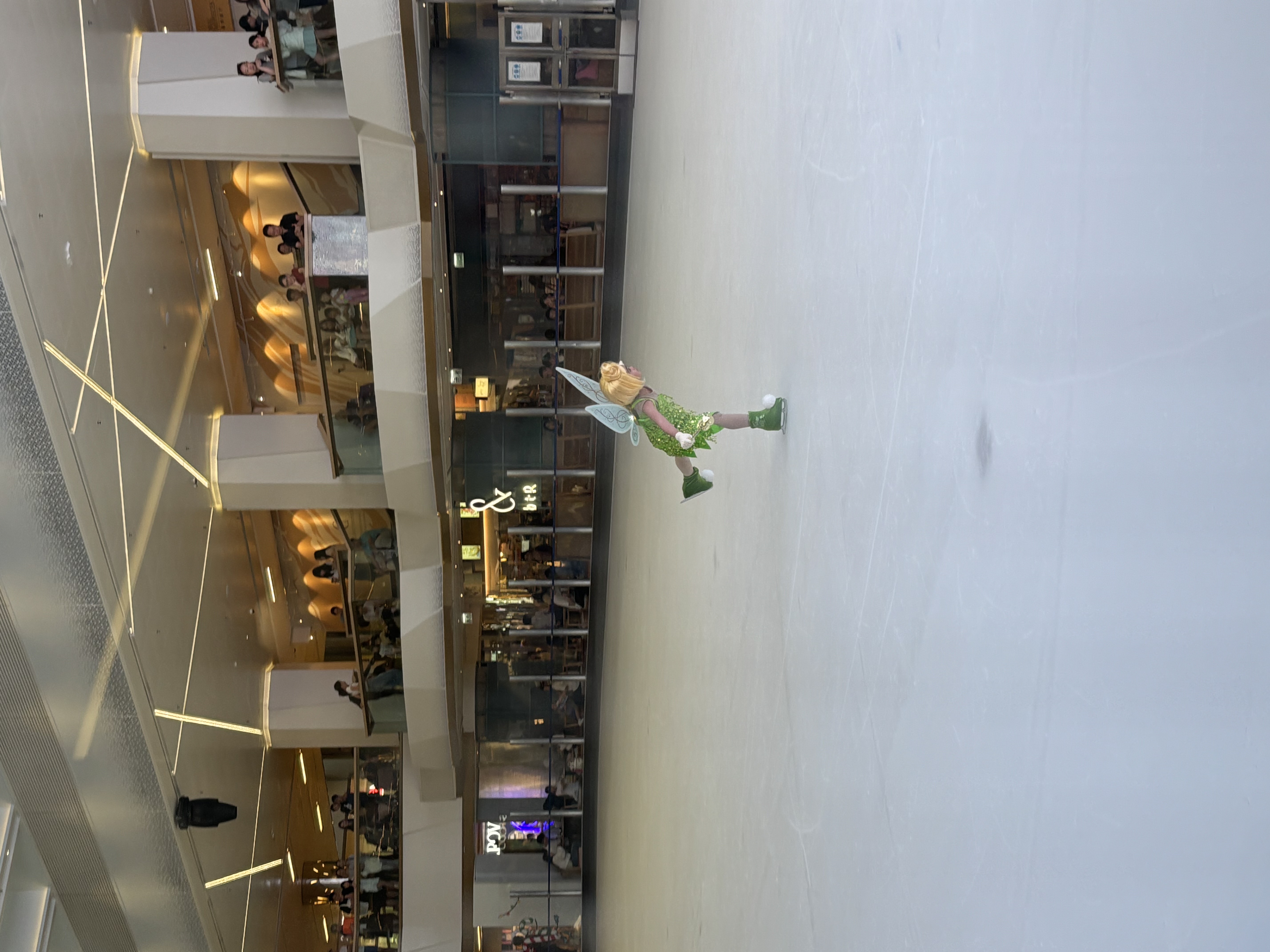 Alex Monje on the ice as Tinkerbell 