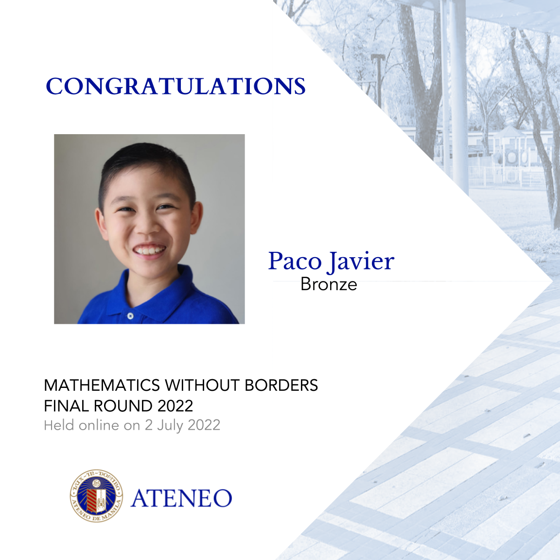 MWB Final Round 2022 bronze awardee Paco Javier