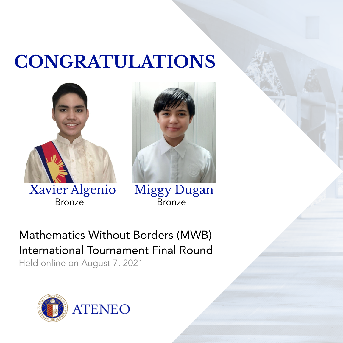 Xavier Algenio and Miggy Dugan  