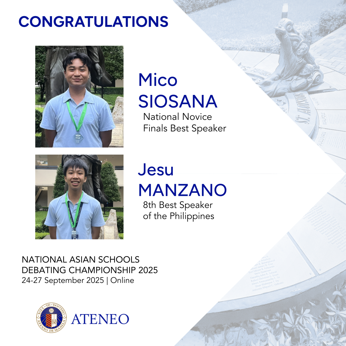 NAsHDC best speakers Siosana and Manzano