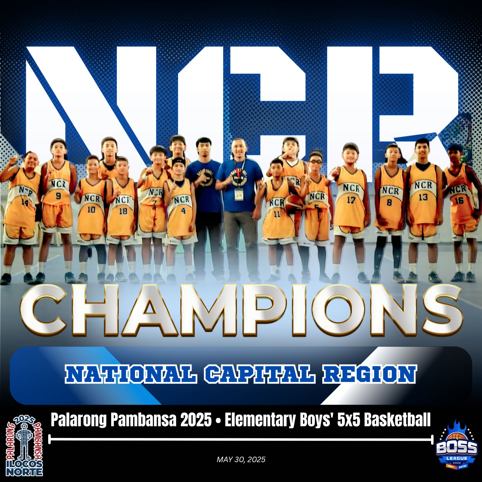 The NCR Metro Stars Elementary Boys' Basketball Team