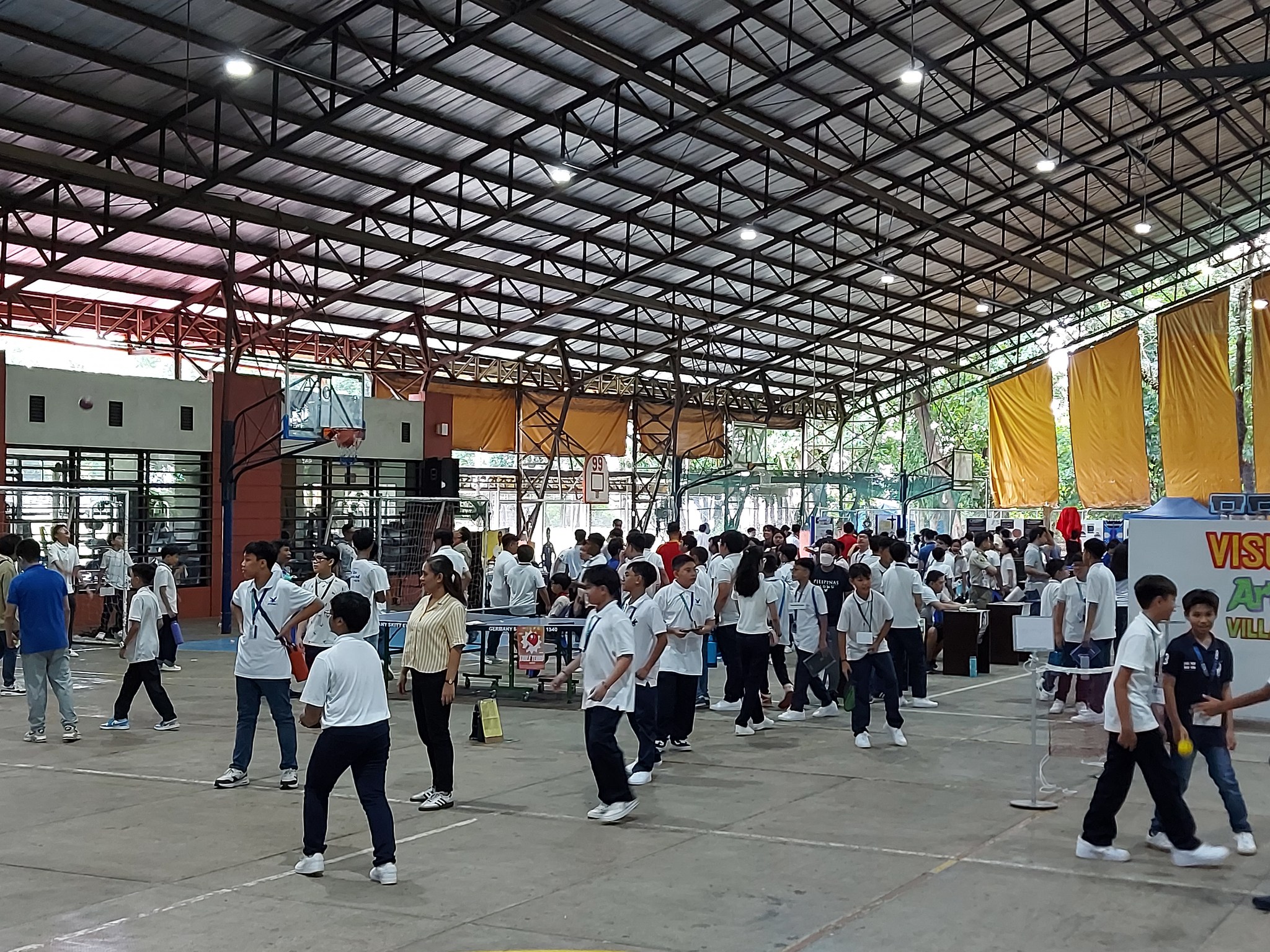 Grade 7 boys and girls learn about AJHS' 66 orgs during the Org Fair on 8 August 2024