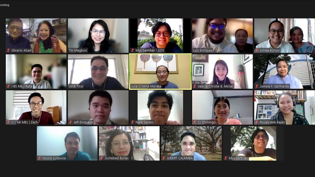 Screenshot from the ceremony