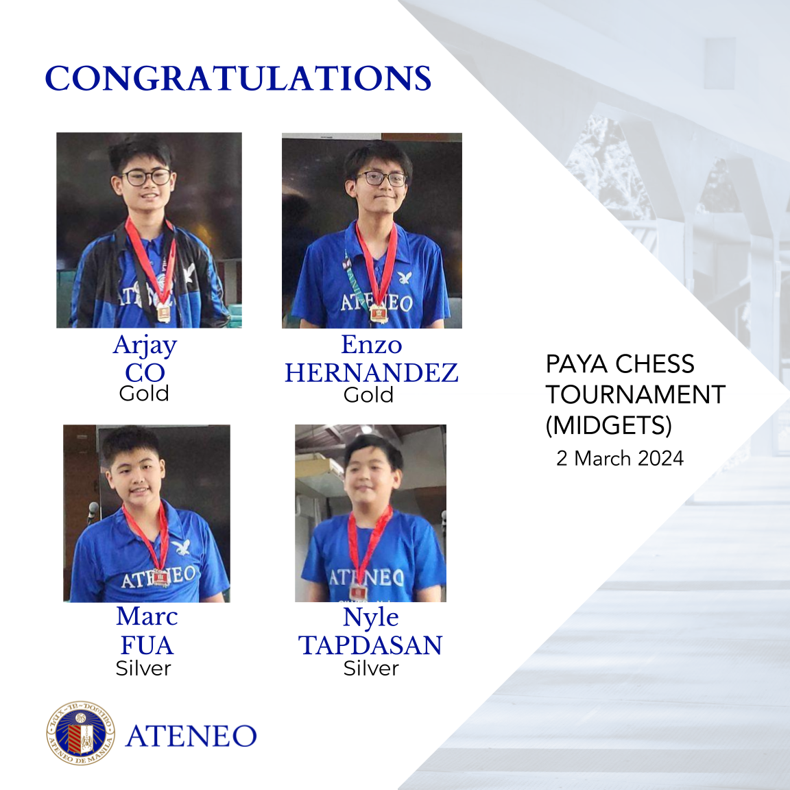 The AJHS players of the Midgets team 