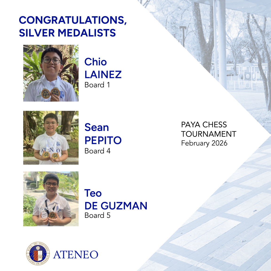 PAYA chess Midgets silver medalists 2026