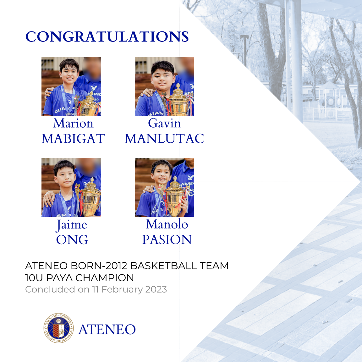 The PAYA 2022-2023 10U basketball champs 