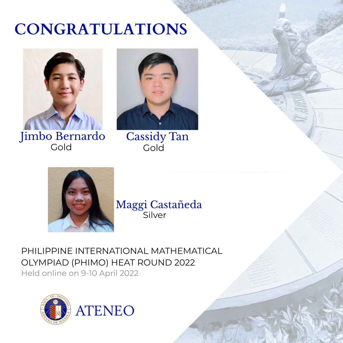 Jimbo Bernardo, Cassidy Tan, Maggi Castañeda