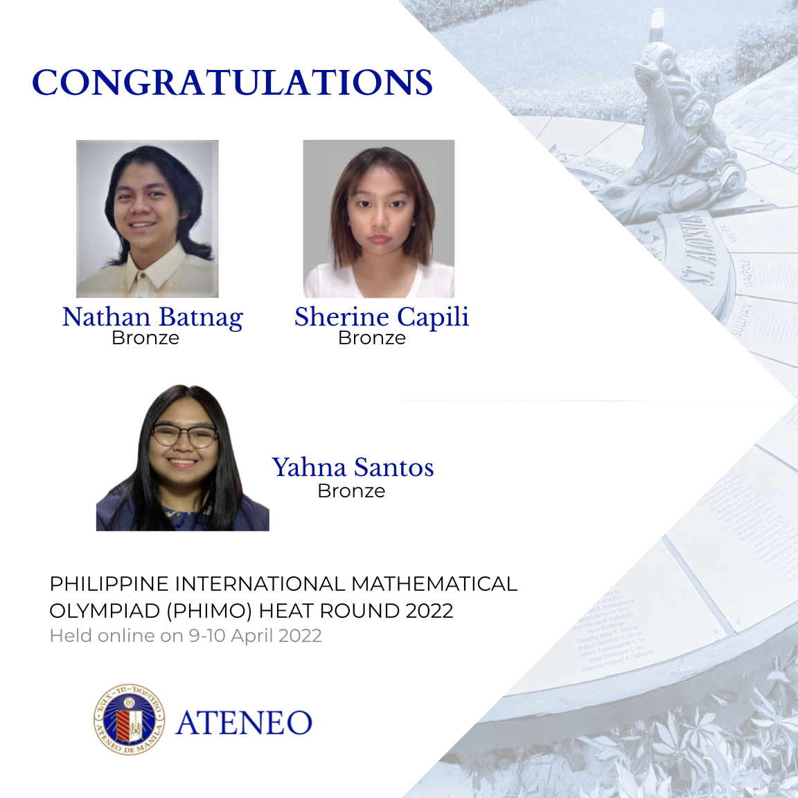 Nathan Batnag, Sherine Capili, Yahna Santos