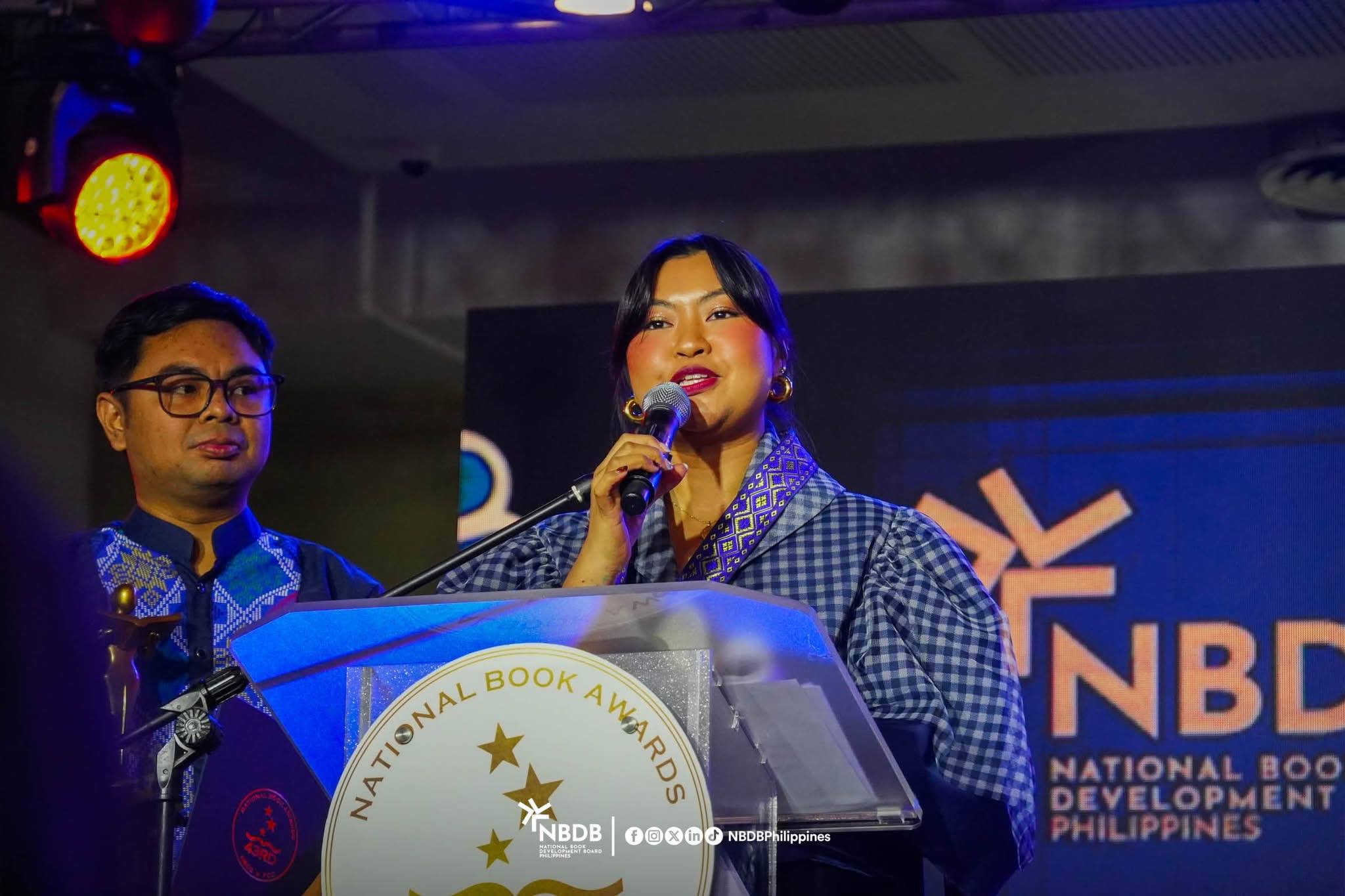 Camille Abaya, Head of Marketing and Rights delivers the acceptance speech.