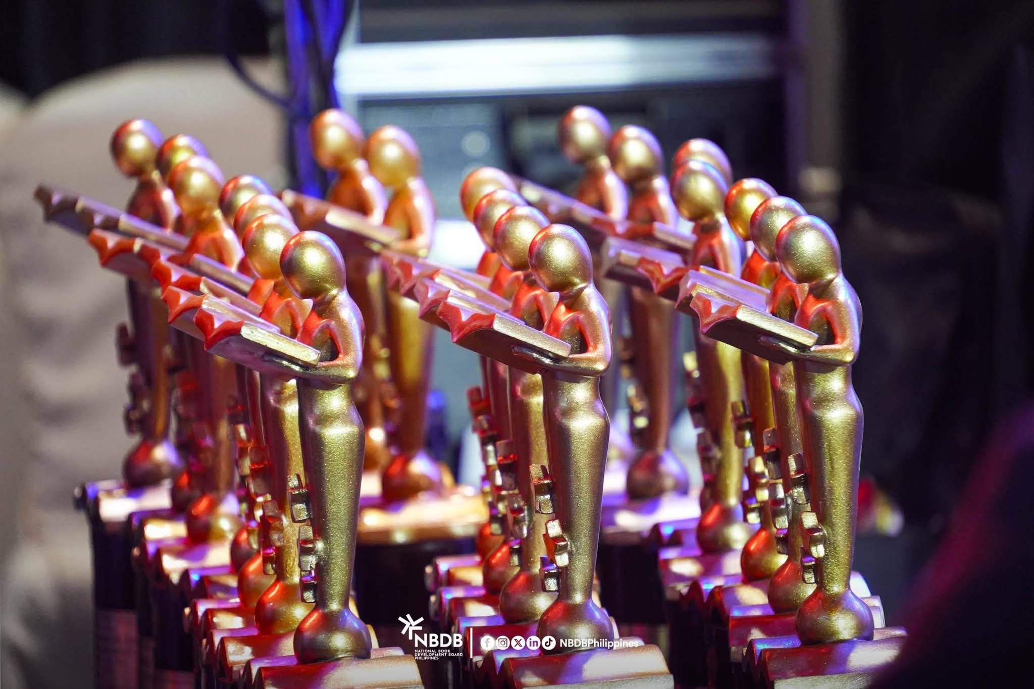 National Book Awards trophies