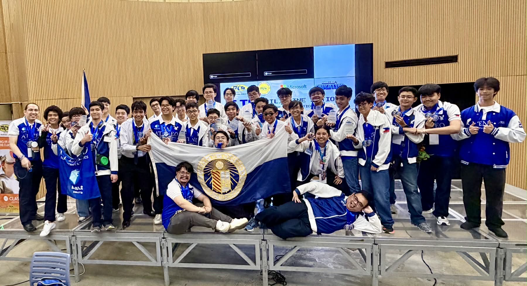The entire BluBLOC Delegation poses for posterity after its historic nine-trophy haul in the 6th Philippine National Minecraft Education competition