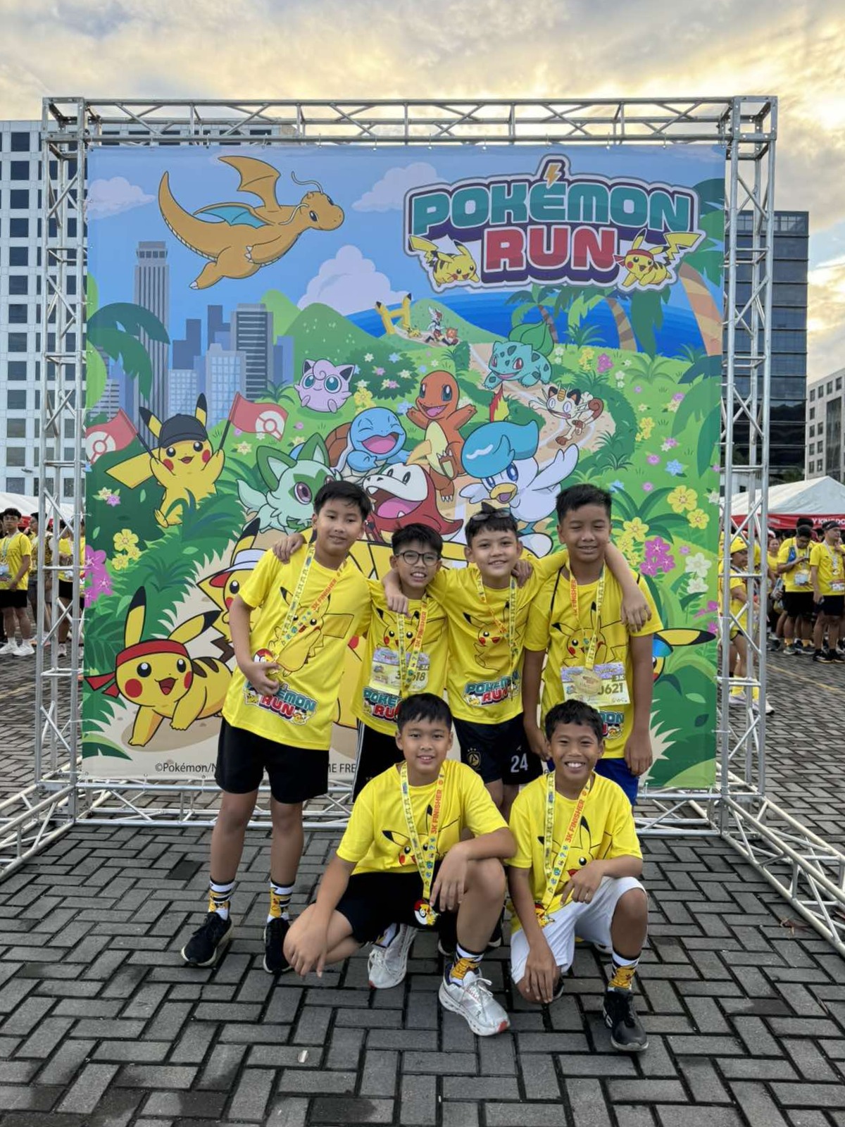 The AGS participants and finishers pose for posterity. Front row from left: Marcus Cuyugan and Gab Castro; standing from left: Zach Bautista, Vayil Querol, Temujin Posadas, Red Alminar; not in photo: Kenzie Maglonso  