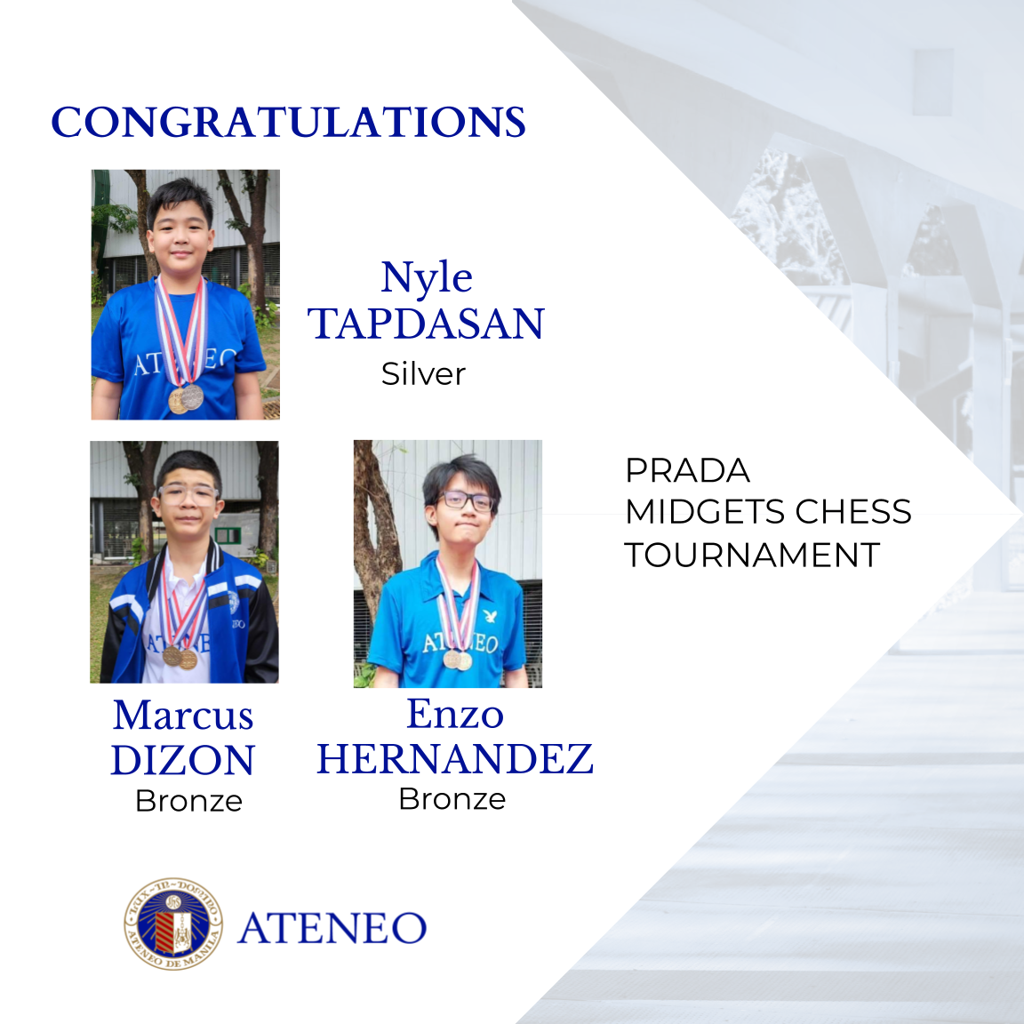 PRADA Midgets Chess bronze medalists 