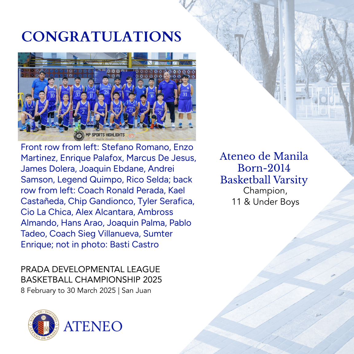 PRADA DL basketball champions!