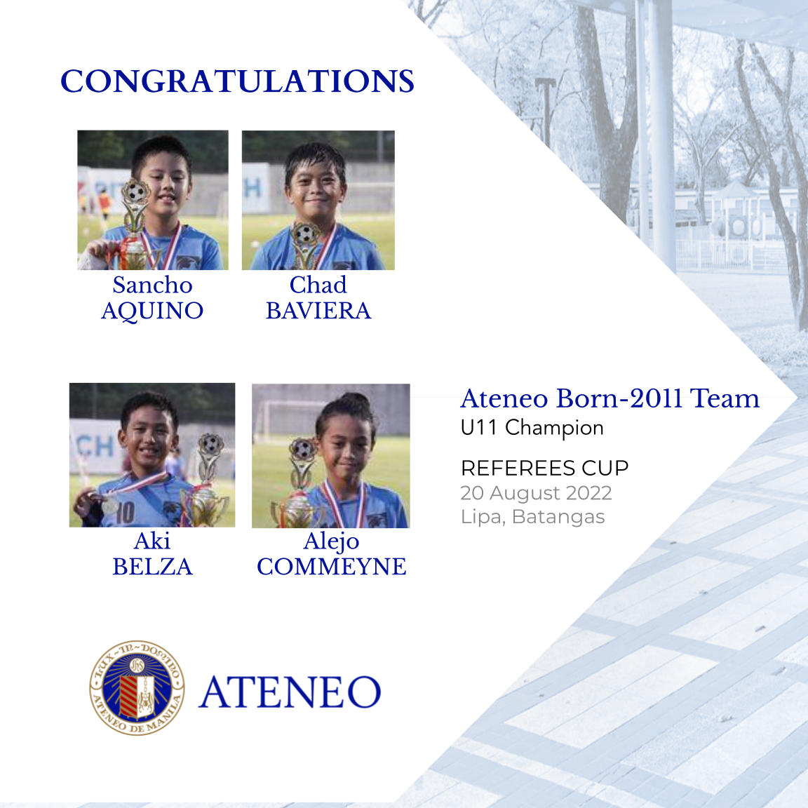 Sancho Aquino, Chad Baviera, Aki Belza, Alejo Commeyne