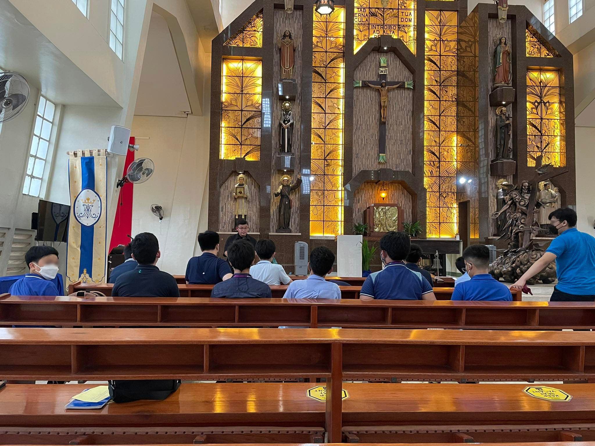 Ateneo Liturgical Ministry's first org session in the St. Kostka Chapel