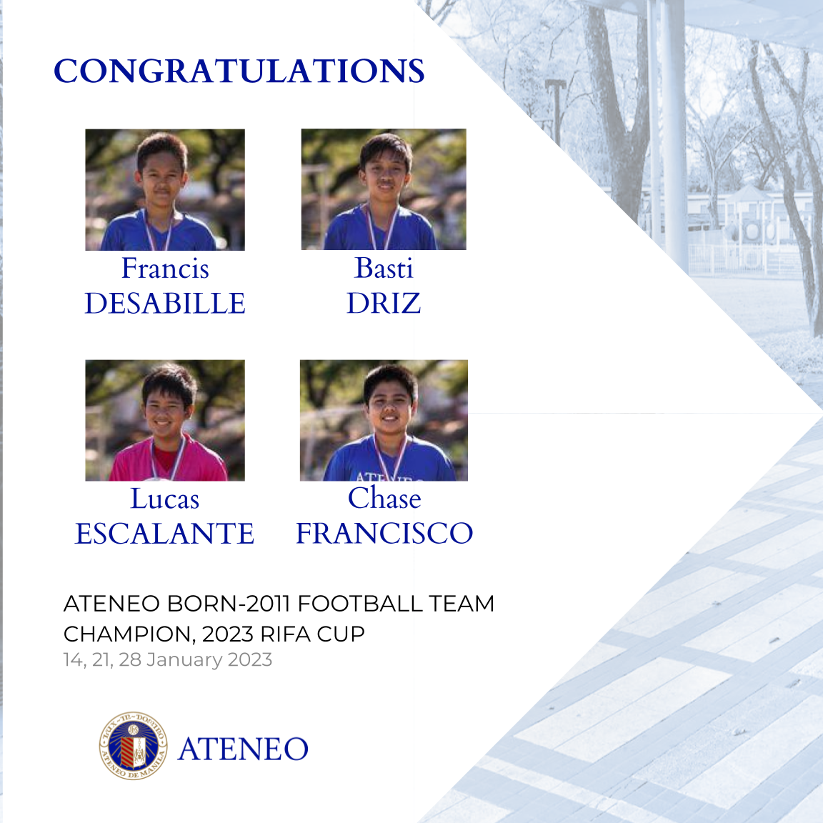 These born-2011 Blue Eagles are 2023 RIFA champions.