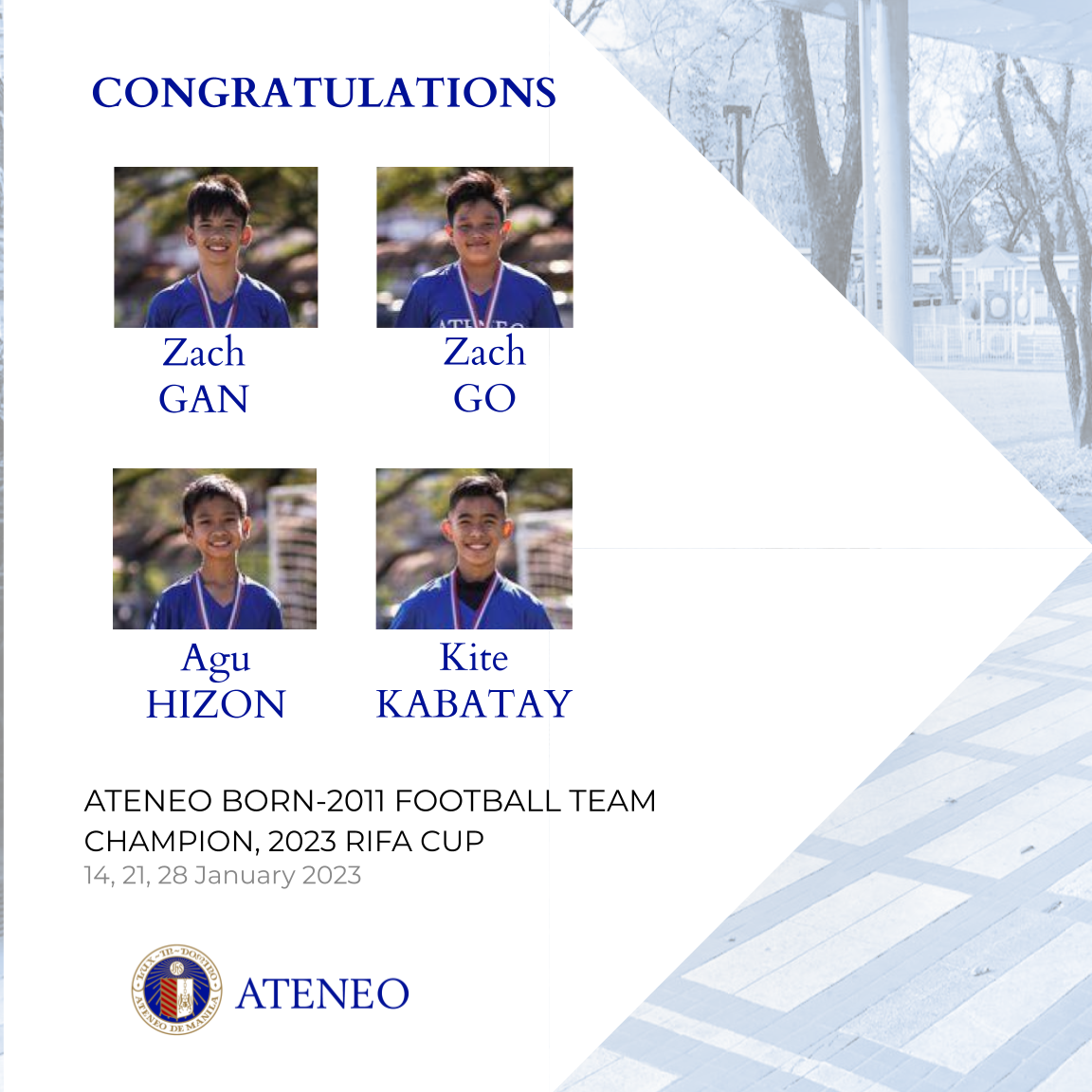 These born-2011 Blue Eagles are 2023 RIFA champions.