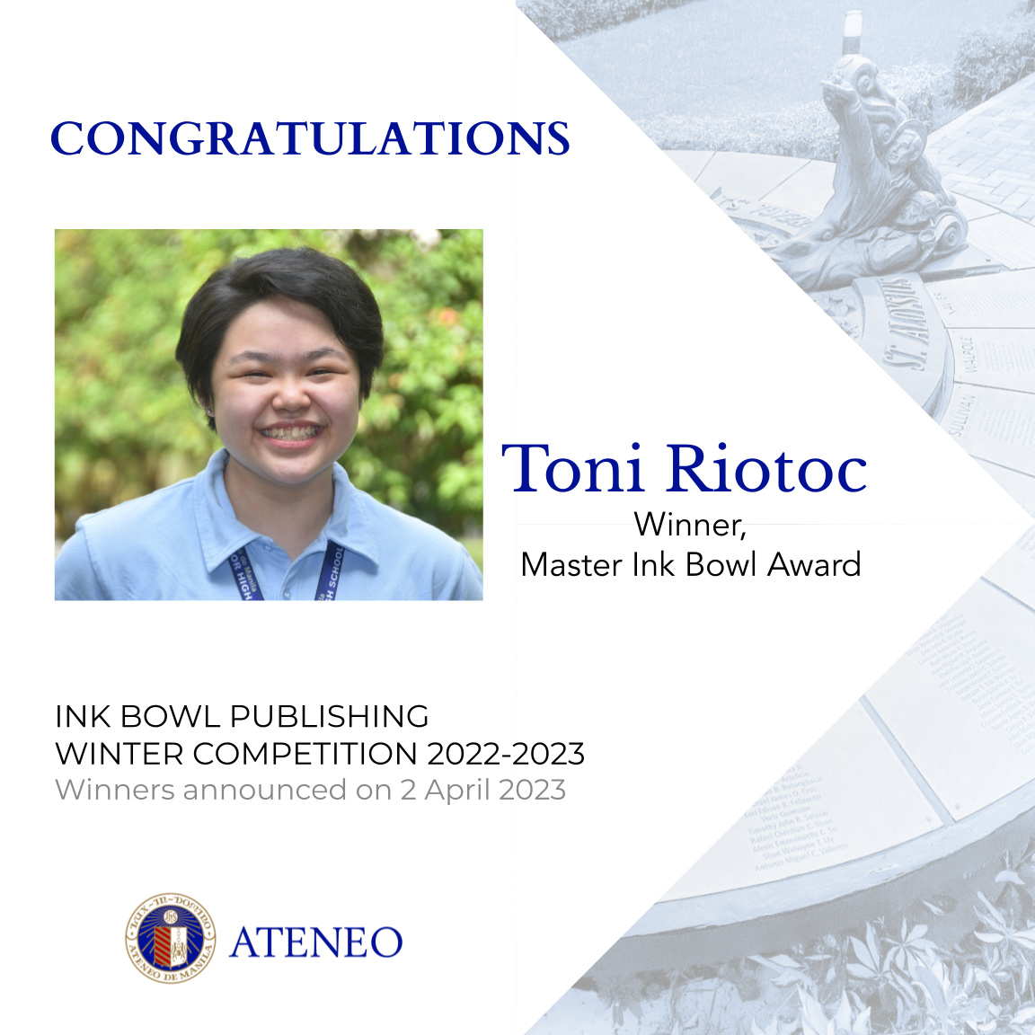 Master Ink Bowl award-winner Toni Riotoc 