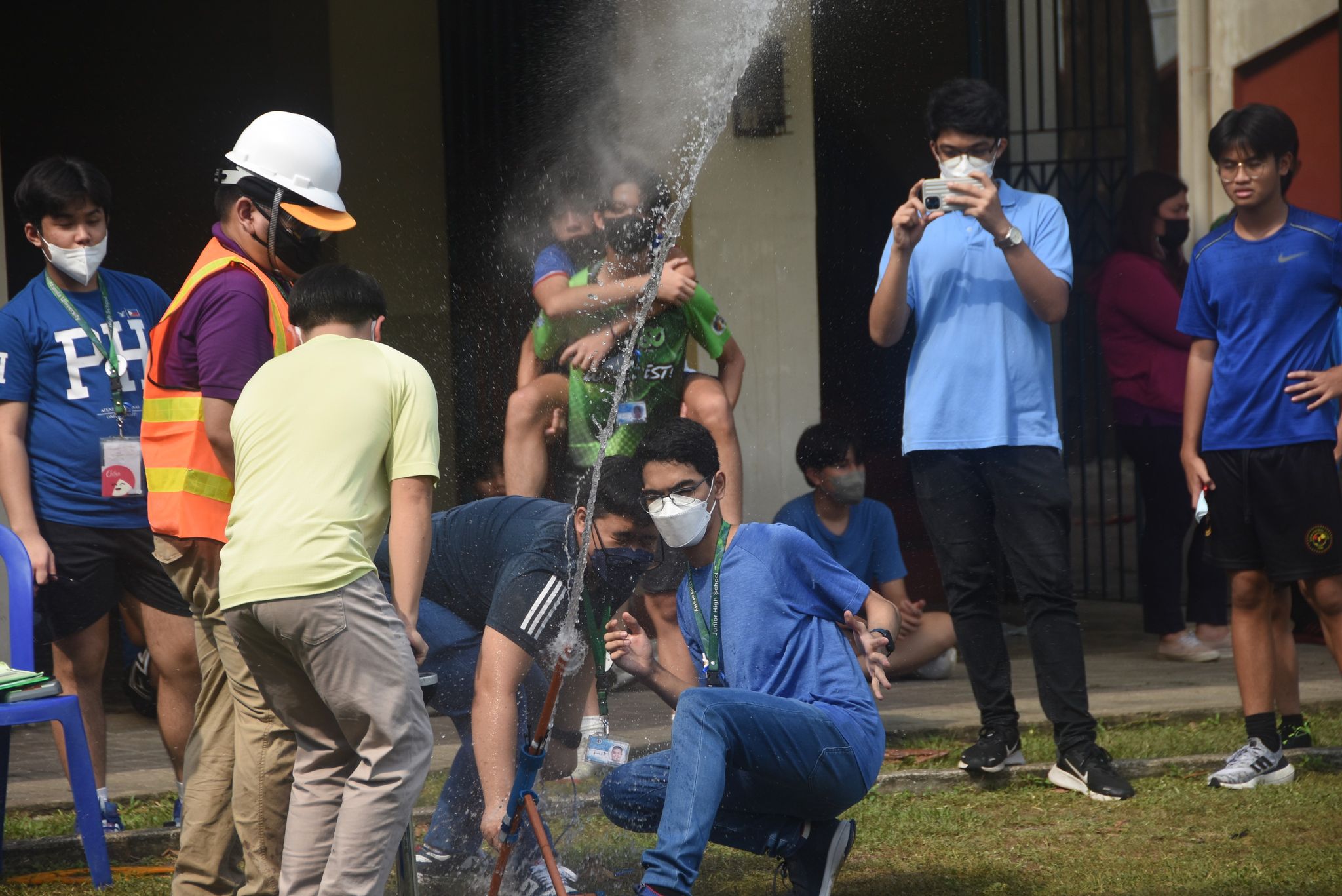 Some of the rockets made quite a splash! 