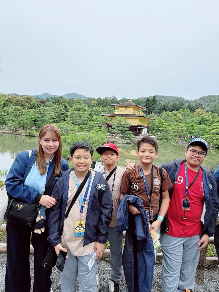 At Kinkaku-ji (Temple of the Golden Pavilion), a Zen Buddhist temple in Kyoto