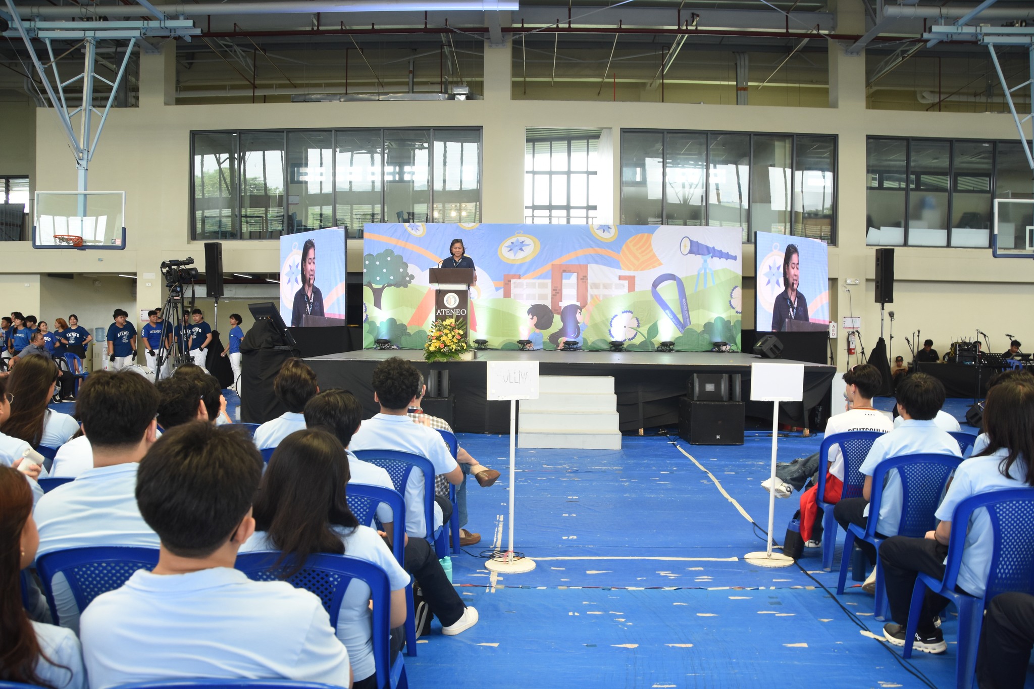 ASHS Principal Sansan Borja delivers her inspirational message