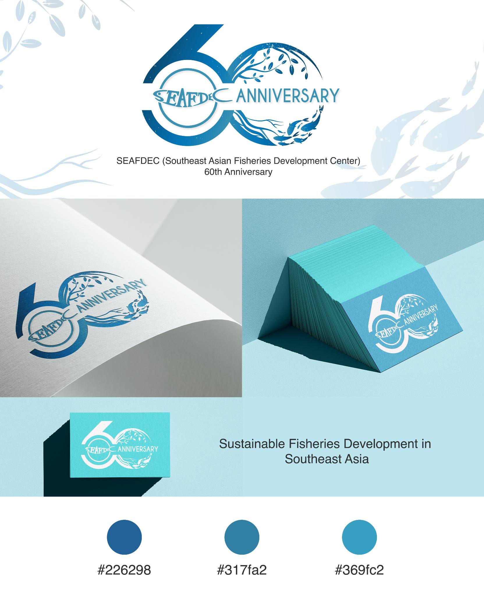 Mr Brian Aljer "BA" Coballes' winning logo design for SEAFDEC's 60th anniversary