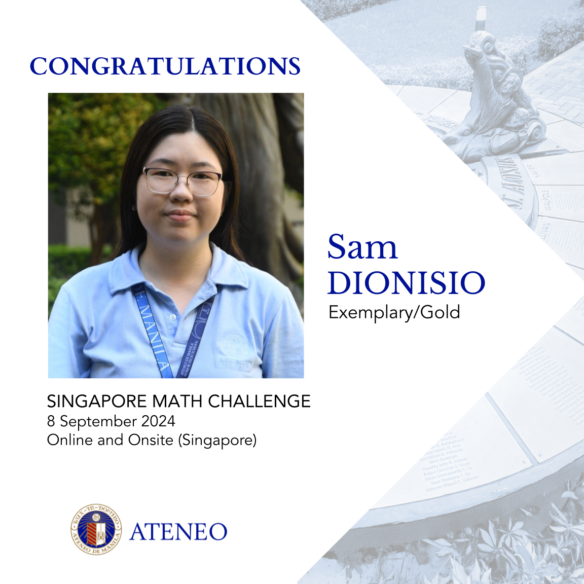 Gold medalist Sam Dionisio 