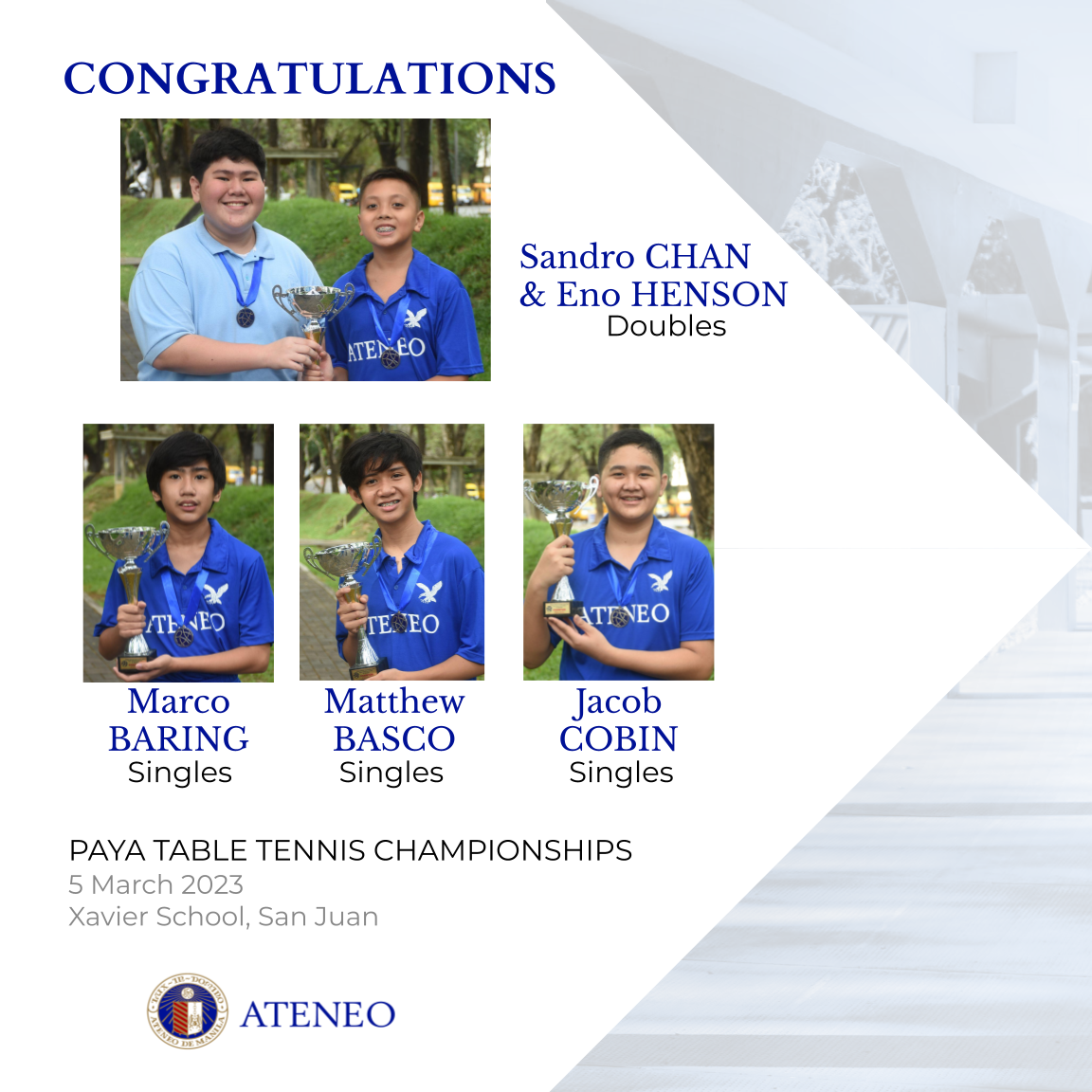 (L-R) Jonny Salvador, Jacob Cobin, Matthew Basco, Eno Henson, Sandro Chan, Marco Baring, Karen Jaleco     