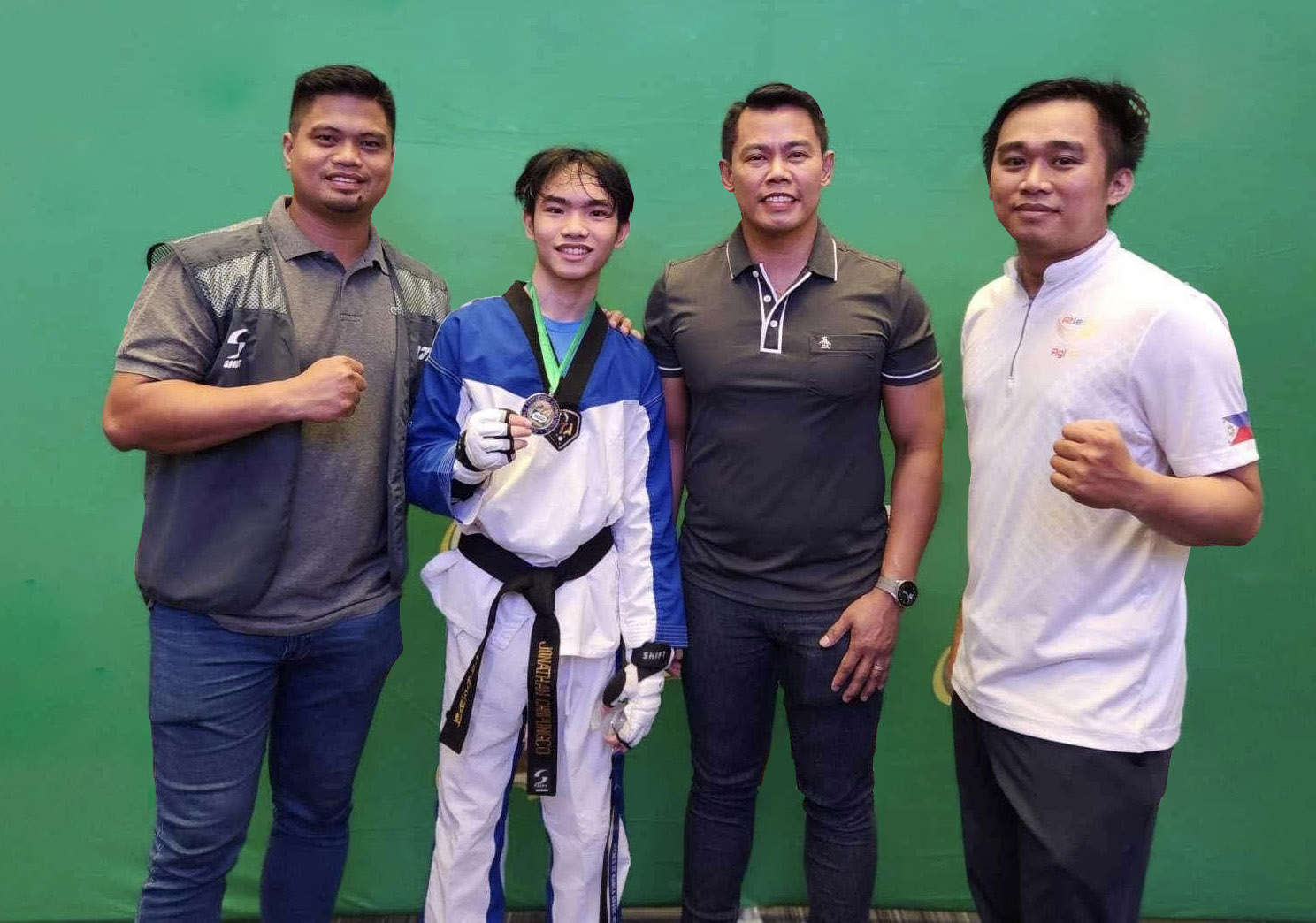 (L-R) Lito Laga, Nathan Chupungco, Elmer Rafael, Joey Paja 