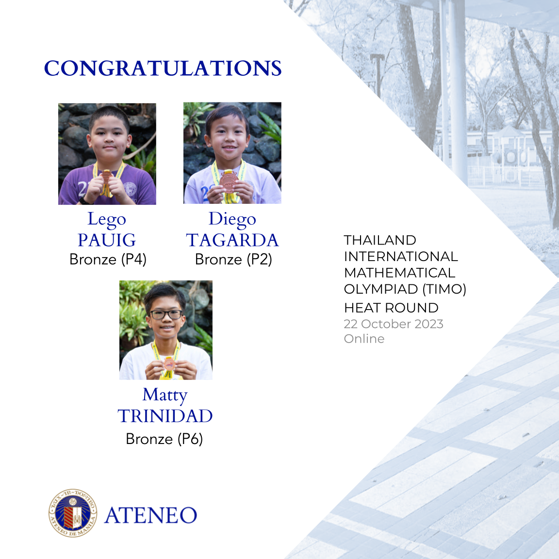 The TIMO heat round bronze medalists